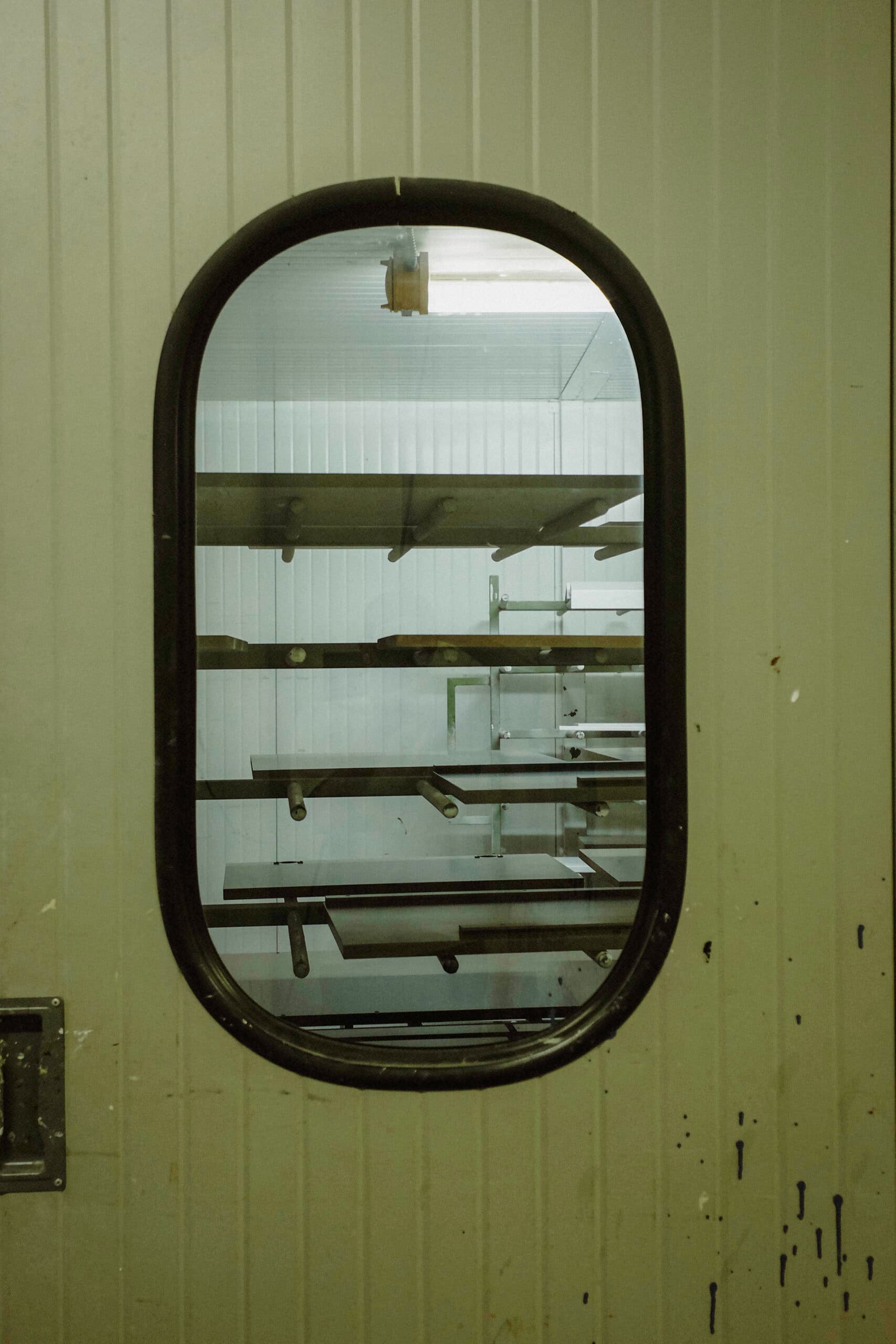 Furniture components in the lacquer finishing booth at the KZ Bespoke workshop